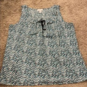 Loft Tank Top w/ ruffle detail and tie